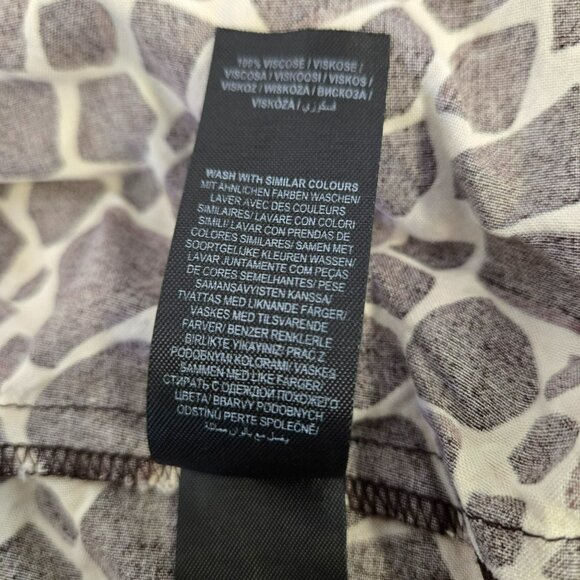 LTS Long Tall Sally Giraffe Print Flowy Maxi Dress US 12 Viscose Short Sleeves - Picture 14 of 15